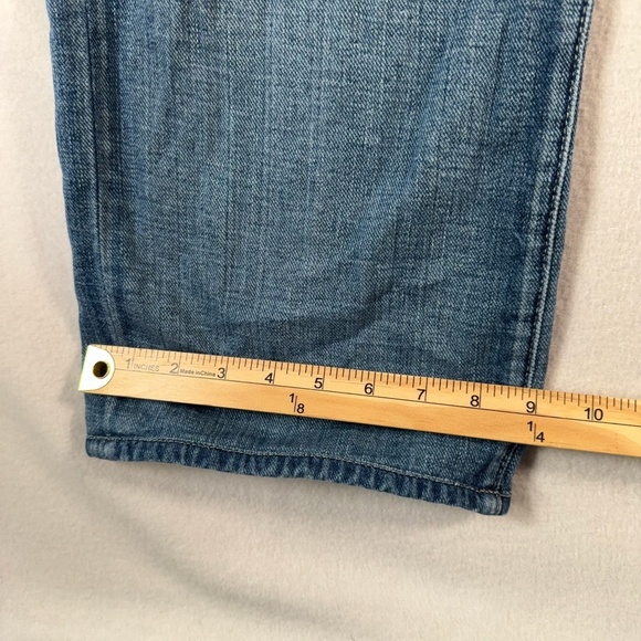7 for All Mankind Jeans Mens 38 Blue Austyn Straight Mid Rise Medium Wash - Picture 10 of 12